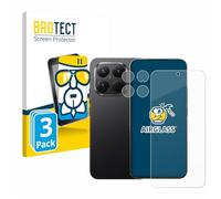 brotect Glass Screen Protector Film compatible with Xiaomi 15T Pro (Front+Camera) (3 Pack) - Glass-Foil Protection [Scratch Resistant, High Clarity]