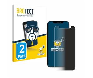 BROTECT Privacy Screen Protector compatible with Apple iPhone 12 mini | 2 Pack Anti-Spy Screen Protection Made in Germany Protection-Film Blue Light Filter Clear
