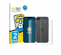 brotect Protection Film compatible with Apple iPhone 17e | (Front+Back) 2 Pack Clear Screen Protection Made in Germany 3D Curved Full-Cover Transparent Anti-Fingerprint Case-Friendly