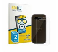 brotect Protection Film compatible with HMD 2660 Flip 4G | (Back) 2 Pack Clear Screen Protection Made in Germany High Clarity Anti-Scratch Anti-Fingerprints Case-Friendly Bubble-Free