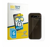 brotect Protection Film compatible with HMD 2660 Flip 4G | (Back) 6 Pack Clear Screen Protection Made in Germany High Clarity Anti-Scratch Anti-Fingerprints Case-Friendly Bubble-Free