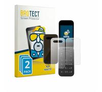 brotect Protection Film compatible with HMD 2660 Flip 4G | (Front+Back) 2 Pack Matte Screen Protection Made in Germany Anti-Glare Anti-Fingerprint Case-Friendly