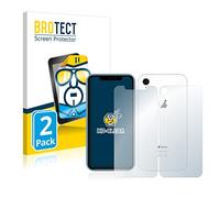 brotect Screen Protector compatible with Apple iPhone XR (Front+Back) (2 Pack) - HD-Clear Protection Film
