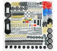 BroTex Technical Spare Parts for Cars, Gears, Axles - Wheels, Connectors, Building Blocks Accessories Sets, Chain Link Pins, Connectors Bricks Shock Absorbers, MOC Technical Lot, Bulk Toys