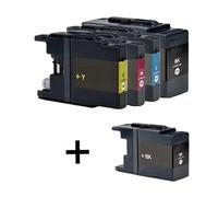 Brother 1 Full Set And 1 FREE BLACK Replacement Cartridge (LC1280XLBK/Y)