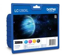 BROTHER LC-1280 ink cartridge black and tri-colour extra high capacity 1x 2.400 pages 1-pack blister without alarm