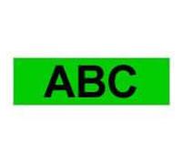 Brother TX-741 P-Touch Black on Green Tape 18mm x 15m (Original)