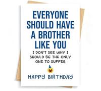 Brother 18th Birthday Card Cheeky Banter Greeting with Envelope | Humorous Sibling Banter Playful Birthday Surprise Blank Interior Matching Envelope Ready To Gift