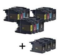 Brother 3 Full Sets And 3 FREE BLACK Replacement Cartridges (LC1240BK/Y)