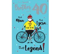 Brother 40 40th Today Cycling Legend Happy Birthday Card Lovely Verse