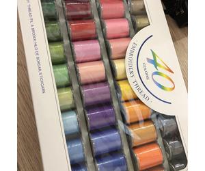 Brother 40 coloured embroidery threads