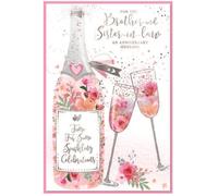 Brother and Sister in law Anniversary Card - Couple - Size: 23cm x 15.5cm (9"x6") c75