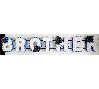 BROTHER Artificial Silk Funeral Flower Letter Tribute Wreath