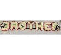Brother Artificial Silk Funeral Tribute Flower Wreath 7 Letter Memorial Grandad