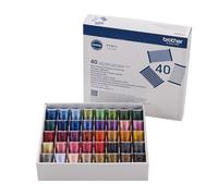 40 BROTHER SATIN EMBROIDERY MACHINE THREADS Box No. ETS-40N (XC5518001) GENUINE