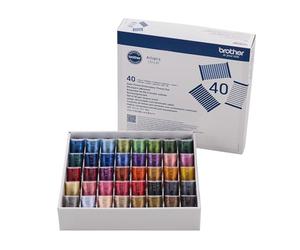 Brother Artspira Embroidery Thread Set - 40 Colours (ETS40N), Smart App Integration, Thread Registration & Colour Matching, Premium Polyester Threads