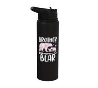 Brother Bear Flowers Two Bear Cubs Kids Brother Stainless Steel Insulated Water Bottle