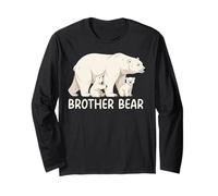 Brother Bear with Two Cubs Polar Bear Family Long Sleeve T-Shirt