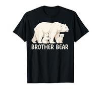 Brother Bear with Two Cubs Polar Bear Family T-Shirt