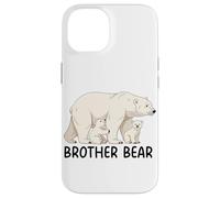 Brother Bear With Two Cubs Siblings Polar Bear Family Case for iPhone 14