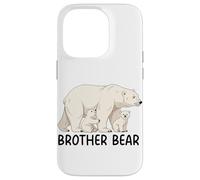 Brother Bear With Two Cubs Siblings Polar Bear Family Case for iPhone 14 Pro