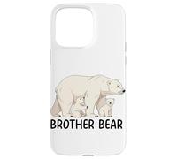Brother Bear With Two Cubs Siblings Polar Bear Family Case for iPhone 15 Pro Max