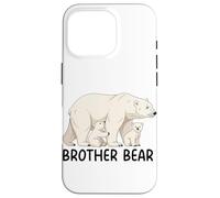 Brother Bear With Two Cubs Siblings Polar Bear Family Case for iPhone 16 Pro