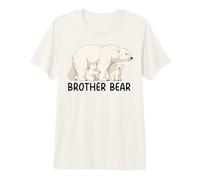 Brother Bear with Two Cubs Siblings Polar Bear Family Premium T-Shirt