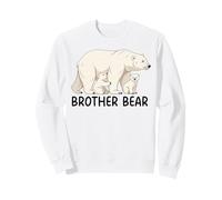 Brother Bear With Two Cubs Siblings Polar Bear Family Sweatshirt