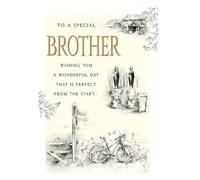 BROTHER Birthday Card gold foil finish