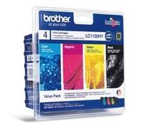 Brother LC1100VALBP ink cartridge 4 pc(s) Original Black, Cyan, Magenta, Yellow
