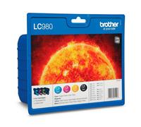 Genuine Brother LC980 Multipack Ink Cartridges, LC-980VALBP MFC 297C MFC J615W