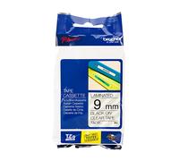 Original Brother P-Touch TZE121 9mm Gloss Tape - Black on Clear