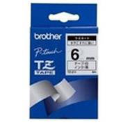 Brother Black on White Gloss Laminated Tape. 6mm label-making tape TZ