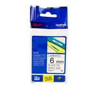 Brother TZe-211 Labelling Tape Cassette, 6 mm (W) x 8 m (L), Laminated, Brother Genuine Supplies - Black on White