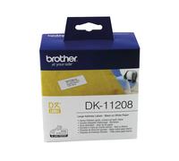 Brother Black on White Paper Large Address Labels (Pack of 400) DK11208