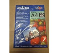 BROTHER BP71GA4 Premium Plus Glossy Photo Paper, 20 Sheets, 210x297mm - Genuine