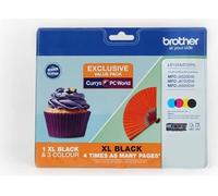 BROTHER BROLC129DSVAL LC123/LC129XL Ink Cartridges, Black/Cyan/Magenta/Yellow