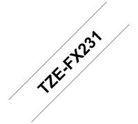 Brother Brother TZe-FX231 Black on White Labelling Tape â“ 12mm