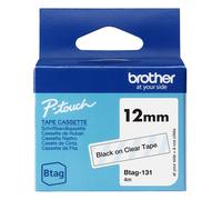 Brother BTAG-131 Genuine Brother Black on Clear Tape Cassette, none