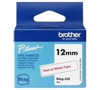 Brother BTAG-232 label-making tape Red on white