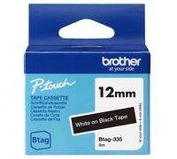 Brother BTAG-335 label-making tape White on black