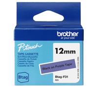 Brother BTAG-F31 label-making tape Black on purple