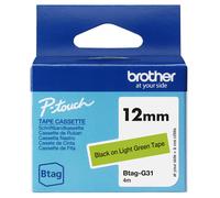 Brother BTAG-G31 label-making tape Black on green