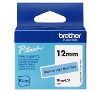 Brother BTAG-L31 DirectLabel-etikettes black on blue bright 12mm x 4m
