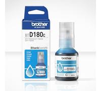 BROTHER BTD180C Cyan Ink Bottle, Includes 1 x Ink Bottle, Genuine Supplies