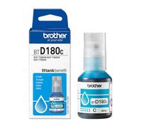 BROTHER BTD180C Cyan Ink Bottle, Includes 1 x Ink Bottle, Genuine Supplies