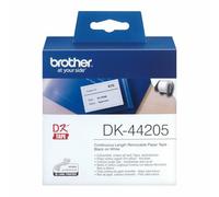 Brother Continuous Paper Label Roll with Removable Adhesive 62mm x 30.48m Black on White DK44205
