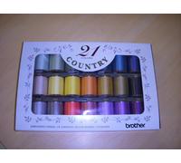 Brother Country Embroidery Thread Set 21 Colours