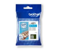 Brother LC-421C Inkjet Cartridge, Cyan, Single Pack, includes 1 x Inkjet Cartridge, Brother Genuine Supplies, Standard